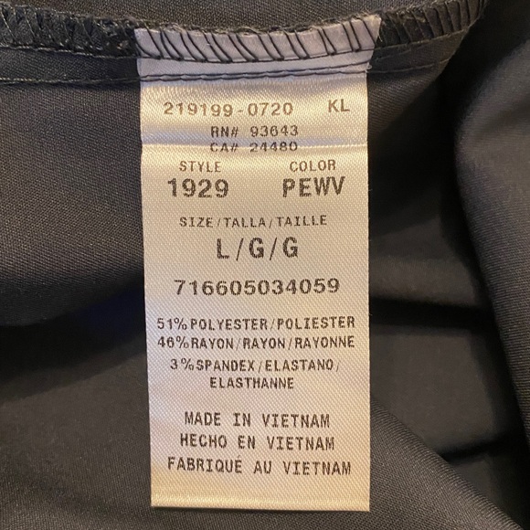 Cherokee Men’s Dark Gray V-Neck Medical Scrub Top - Picture 8 of 8